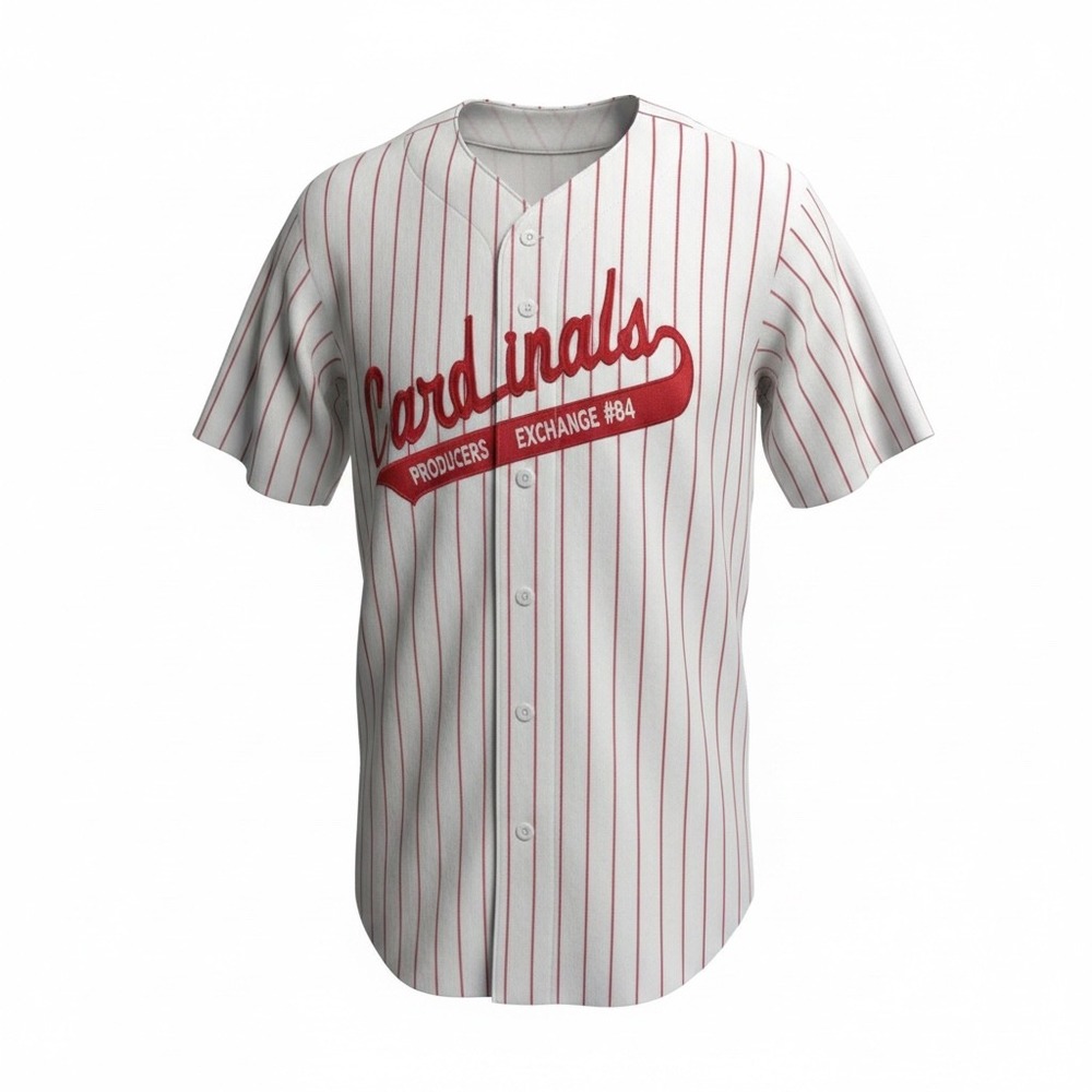 Wilson Baseball Jersey Mens XXL White Red Pinstripe Coach USA Made Vintage